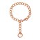 Yowity New Clip Design Dog Slip Collar with ID TagRose Gold Strong Stainless Steel P Chain Walking Training Collar for Small Medium Dogs