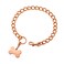 Yowity New Clip Design Dog Slip Collar with ID TagRose Gold Strong Stainless Steel P Chain Walking Training Collar for Small Medium Dogs