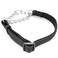 PUROAYET Martingale Dog Collars Adjustable Soft Nylon Reflective Collars with Stainless Steel Chain Walking Training Collars HeavyDuty Puppy Chain Collars for SmallMediumLarge DogsBlackS