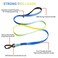 Aiitle AIITLE No Pull Dog Harness Leash Collar Adjustable Basic Collar with A Heavy Duty Leash Super Sturdy Buckle and D Ring Training Running for Large Dogs Blue Gradient L