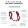 Blue-9 Blue9 Reflective BuckleNeck Balance Harness Fully Customizable Fit NoPull Harness with 3M Reflective Stitching Ideal for Dog Training and Obedience Made in The USA Red MediumLarge