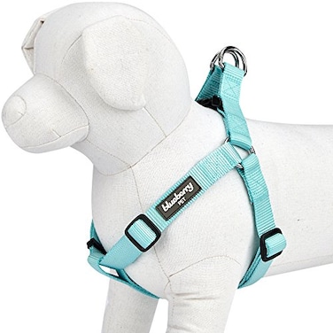 Blueberry Pet Essentials Stepin Dog Harness Large Size Adjustable Mint Blue Vest Classic Solid Nylon for Boy Girl Dogs Chest Girth 2639