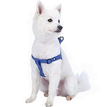 Blueberry Pet Essentials Stepin Dog Harness Medium Size Adjustable Marina Blue Vest Classic Solid Nylon for Boy Girl Dogs Chest Girth 20 26
