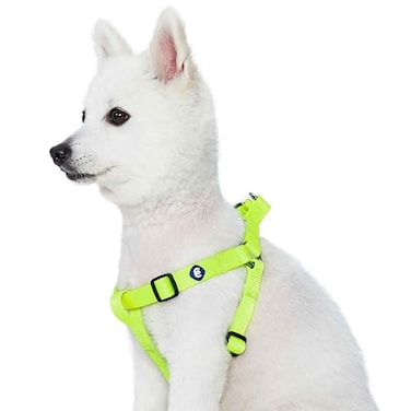 Blueberry Pet Essentials Stepin Dog Harness Small Size Adjustable Highlighter Yellow Vest Classic Solid Nylon for Boy Girl Dogs Chest Girth 165 215