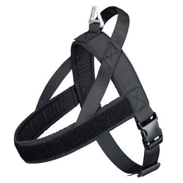 EXCELLENT ELITE SPANKER No Pull Dog Harness Padded Military Patrol Vest Adjustable Nylon Small Service Walking Dog Harness with Handle for Training RunningBLKM