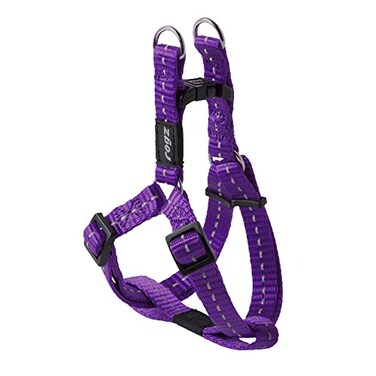 Rogz Reflective Stepin Adjustable Harness for Small Dogs matching collar and lead available Purple