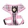 Puppia Junior OverTheHead Dog Harness Checkered Pattern No Choke No Pull Adjustable Chest Belt Walking Training for Small and Medium Dog Small Pink