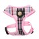 Puppia Junior OverTheHead Dog Harness Checkered Pattern No Choke No Pull Adjustable Chest Belt Walking Training for Small and Medium Dog Small Pink