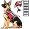 MOOGROU Service Dog Vest Harness and Leash Set10 PatchesNo PullAdjustable Reflective Dog Harness with Soft Padded Handle for TrainingEverydayFit SmallMediumLargeExtraLarge DogsRed XL