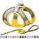 Aiitle AIITLE Comfortable Dog Harness and Leash Set for Walking Spring Step in Vest HarnessReflective Bands Adjustable No Pull Puppy Essentials for Small Dogs and House Cats Yellow XS