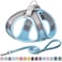 Aiitle AIITLE Easy Walk Dog Harness and Leash Set Pet Supply No Pull Step in Adjustable Dog Harness with Padded Vest Dog Harness No Choke Over Easy to Put on Medium Dogs Blue L