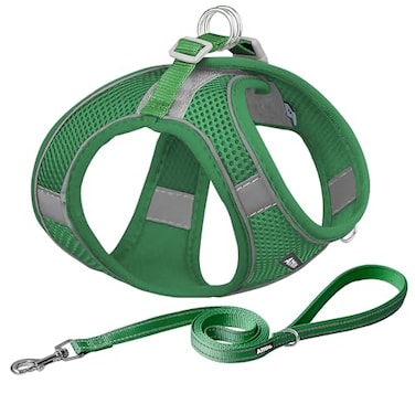 Aiitle AIITLE Escape Proof Dog Harness Step in Adjustable Dog Harness No Choke Over with Breathable Mesh and QuickRelease Buckle for All Weather Outdoor Walking Training for Medium Dogs Green XL