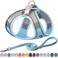Aiitle AIITLE No Pull Dog Harness and Leash Set Step in Adjustable Dog Harness with Padded Vest for All Weather Dog Leash with Soft Padded Handle Easy to Put on Small and Medium Dogs Blue S