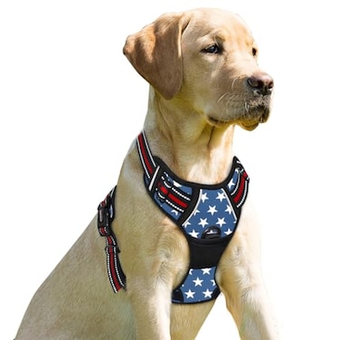 BARKBAY No Pull Dog Harness Front Clip Heavy Duty Reflective Easy Control Handle for Large Dog WalkingStarXL