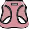 Best Pet Supplies All Weather Mesh Plush Reflective No Pull Harness for Small Medium Dogs Cats Secure with Hook Loop Fastener Buckle Double DRings PinkBlack Trim XL