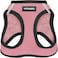 Best Pet Supplies All Weather Mesh Plush Reflective No Pull Harness for Small Medium Dogs Cats Secure with Hook Loop Fastener Buckle Double DRings PinkBlack Trim XL