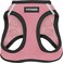 Best Pet Supplies All Weather Mesh Plush Reflective No Pull Harness for Small Medium Dogs Cats Secure with Hook Loop Fastener Buckle Double DRings PinkBlack Trim XS