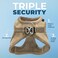 Best Pet Supplies All Weather MeshPlush Reflective No Pull Harness for Small Medium Dogs Cats Secure with Hook Loop Fastener Buckle Double DRings Latte Suede S