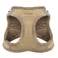 Best Pet Supplies All Weather MeshPlush Reflective No Pull Harness for Small Medium Dogs Cats Secure with Hook Loop Fastener Buckle Double DRings Latte Suede S