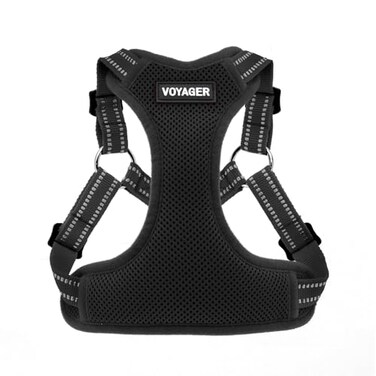 Best Pet Supplies Voyager Adjustable Stepin Flex Breathable Mesh Dog Harness for Small Medium Large Dogs Black S