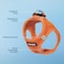 Best Pet Supplies Voyager Stepin Air Harness All Weather Mesh Reflective No Pull Harness for Dogs Cats Secure with Hook Loop Fastener Buckle Double DRings Orange XXS