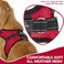 Copatchy No Pull Reflective Adjustable Dog Harness with Handle Comfortable Soft All Weather Mesh Easy On Puppy Harness for Small Medium and Large Dogs Red XLarge