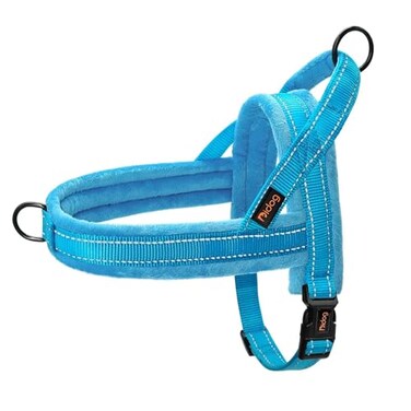 Didog Soft Flannel Padded Dog Vest Harness No PullQuick Fit Reflective Dog Strap Harness Easy for Training Walking XXSChest 1215 Blue