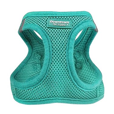 Downtown Pet Supply Step in Dog Harness No Pull XLarge Bermuda Blue Adjustable Harness with Padded Mesh Fabric and Reflective Trim Buckle Strap Harness for Dogs