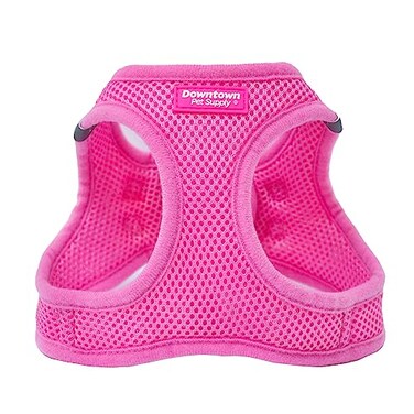 Downtown Pet Supply Stepin Dog Harness No Pull Adjustable Padded Mesh with Reflective Trim Secure Buckle Strap Comfortable Breathable Small Dog Harness Large Pink