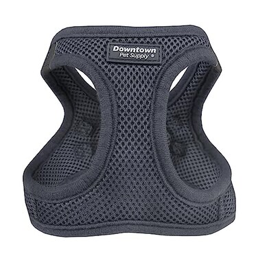 Downtown Pet Supply Stepin Dog Harness No Pull Adjustable Padded Mesh with Reflective Trim Secure Buckle Strap Comfortable Breathable Small Dog Harness XSmall Charcoal