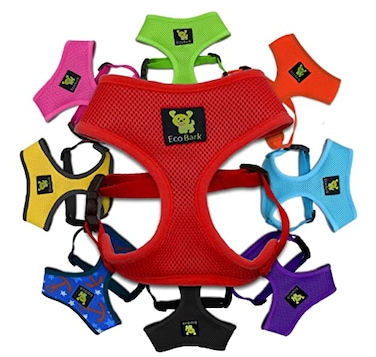 EcoBark Dog Harness EcoFriendly Max Comfort Harnesses Luxurious Soft Mesh Halter Over the Head Harness Vest No Pull and No Choke for Extra Small Toy Breed and Teacup Dogs XS Red