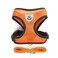 Emoly Soft Mesh Dog Harness Vest Small Dog Harness Night Reflective Adjustable Mesh Harness with Padded Vest and LeashOrange