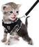 FEimaX Dog Harness and Leash Set for Walking Soft Mesh Adjustable Easy Control Lightweight Cat Vest Harnesses with Reflective Strips Escape Proof Small Dogs Cats Vests Cowblack Small