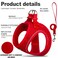 Fida Comfy Dog Harness with Leash Soft Puppy Vest Escape Proof Breathable Lightweight Soft Mesh Adjustable Reflective Stepin Harness for Medium Large Pet Walking XL Red