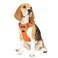Funfox Dog Harness No Pull Adjustable Pet Vest Harness Super Soft Material with Vertical Handle Easy Control Reflective Night Walking 2 Leash Clips for Medium Sized Dogs Orange M