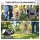 FURRYFECTION Plaid Dog Harness for Large Dogs Reflective No Pull Adjustable Pet Vest with Front Clip Leash Easy Control Handle and Seat Belt BeigeWhite L
