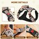 FURRYFECTION Plaid Dog Harness for Medium Dogs Reflective No Pull Adjustable Pet Vest with Front Clip Leash Easy Control Handle and Seat Belt BeigeWhite M