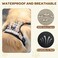 FURRYFECTION Plaid Dog Harness for Medium Dogs Reflective No Pull Adjustable Pet Vest with Front Clip Leash Easy Control Handle and Seat Belt BeigeWhite M