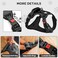 FURRYFECTION Plaid Dog Harness for Small Dogs Reflective No Pull Adjustable Pet Vest with Front Clip Leash Easy Control Handle and Seat Belt Black S