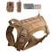 Hanshengday Tactical Dog Vest with Pouches Adjustable Heavy Duty Nylon Harness for Medium Large Dogs Service Outdoor Training Military Vest Harness with Molle System and Handle