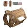 Hanshengday Tactical Dog Vest with Pouches Adjustable Heavy Duty Nylon Harness for Medium Large Dogs Service Outdoor Training Military Vest Harness with Molle System and Handle