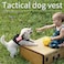 Hanshengday Tactical Service Dog Harness VestK9 Adjustable Military Working Harness WaterResistant Comfortable Training MOLLE Dog Vest with Handle with 2 Patches XS Black