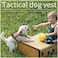 Hanshengday Tactical Service Dog Harness VestK9 Adjustable Military Working Harness WaterResistant Comfortable Training MOLLE Dog Vest with Handle XS Camo