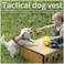 Hanshengday Tactical Service Dog Harness VestK9 Adjustable Military Working Harness WaterResistant Comfortable Training MOLLE Dog Vest with Handle XS Camo