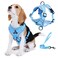 Jolifield No Pull Dog Harness with Leash Set for Small Sized Dog Reflective Adjustable No Choke Front Clip Cat Vest Harness with Breathable Mesh Comfortable Soft Padded Pet Vest Blue M