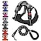 Juqiboom No Pull Dog Harness with A Free Heavy Duty 5ft Dog Leash Adjustable Soft Padded Dog Vest Reflective NoChoke Pet Oxford Vest with Easy Control Handle and Dog Leash for Dogs Grey Large