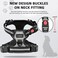Juqiboom No Pull Dog Harness with A Free Heavy Duty 5ft Dog Leash Adjustable Soft Padded Dog Vest Reflective NoChoke Pet Oxford Vest with Easy Control Handle and Dog Leash for Dogs Grey Large