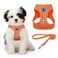 KOOLTAIL Thanksgiving Dog Harness for Small Medium DogsDog Harness and Leash Set Step in No Pull Soft Mesh Padded Adjustable and Reflective Pet Vest Puppy Extra Harness for XS S Dogs Orange Plaid M