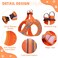 KOOLTAIL Thanksgiving Dog Harness for Small Medium DogsDog Harness and Leash Set Step in No Pull Soft Mesh Padded Adjustable and Reflective Pet Vest Puppy Extra Harness for XS S Dogs Orange Plaid M