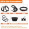 Lobeve LOBEVE No Pull Dog Harness Collar Leash Set Includes Dog Seat Belt Collapsible Bowls Poop Bag Dispenser Ideal for Training Walking Hiking Fits Small to Large DogsBlackL